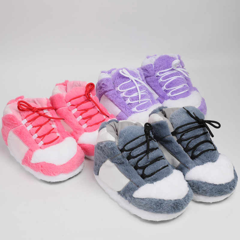 Sneaker Care Set - Warm Plush Sneaker Slippers, Trendy Anti-Slip