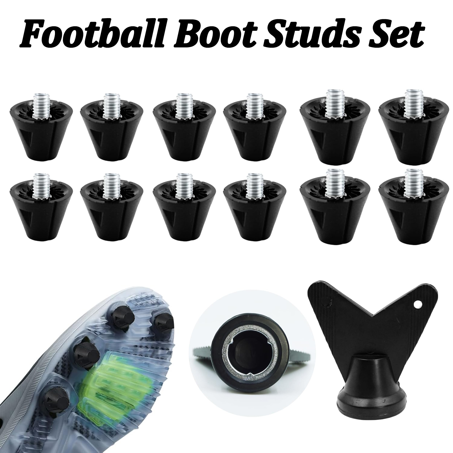 4/12PCS Football Boot Studs Re - Sneaker Care Set 评论和价格