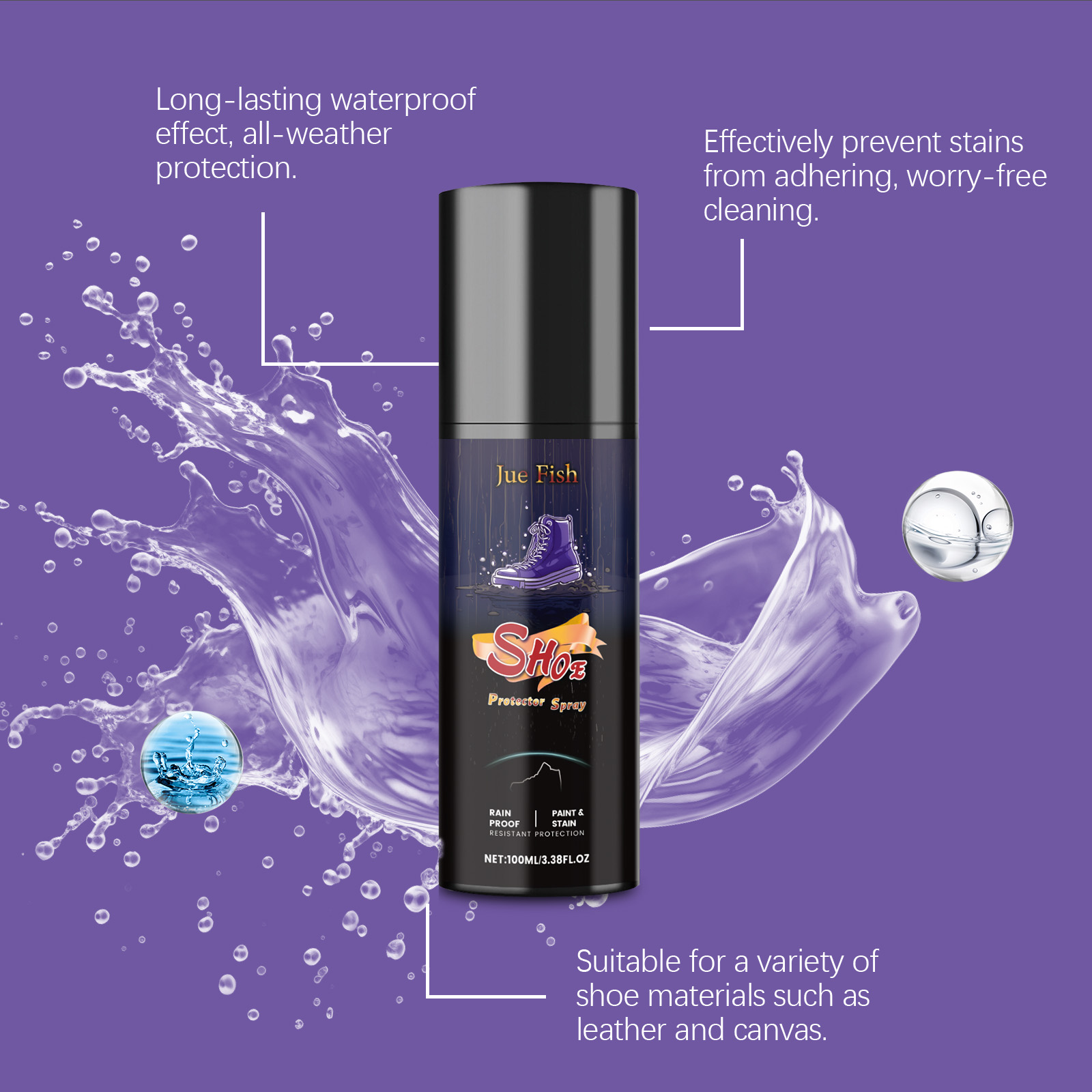 100ML Shoe Protector Spray Cle - Waterproof Spray Shoe 评论和价格