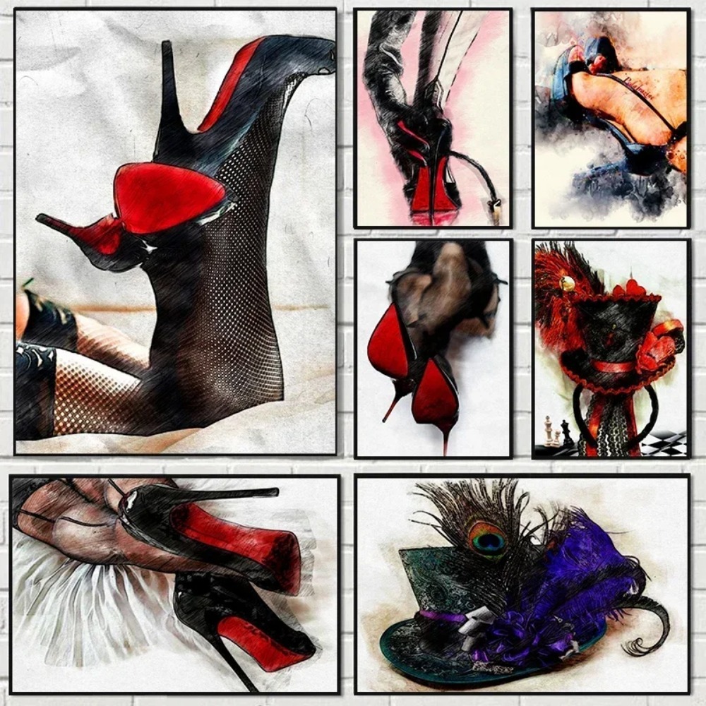Modern Women Black High Heels  - Waterproof Spray Shoe 评论和价格