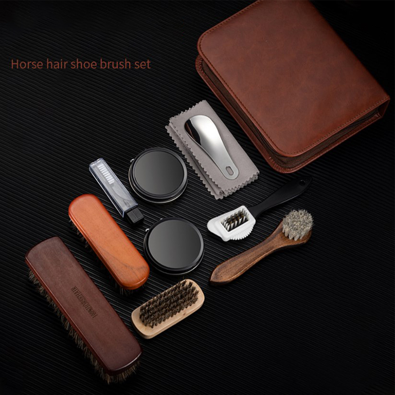 HorseHair Shoe Brush Set Leath - Sneaker Cleaning Kit 评论和价格