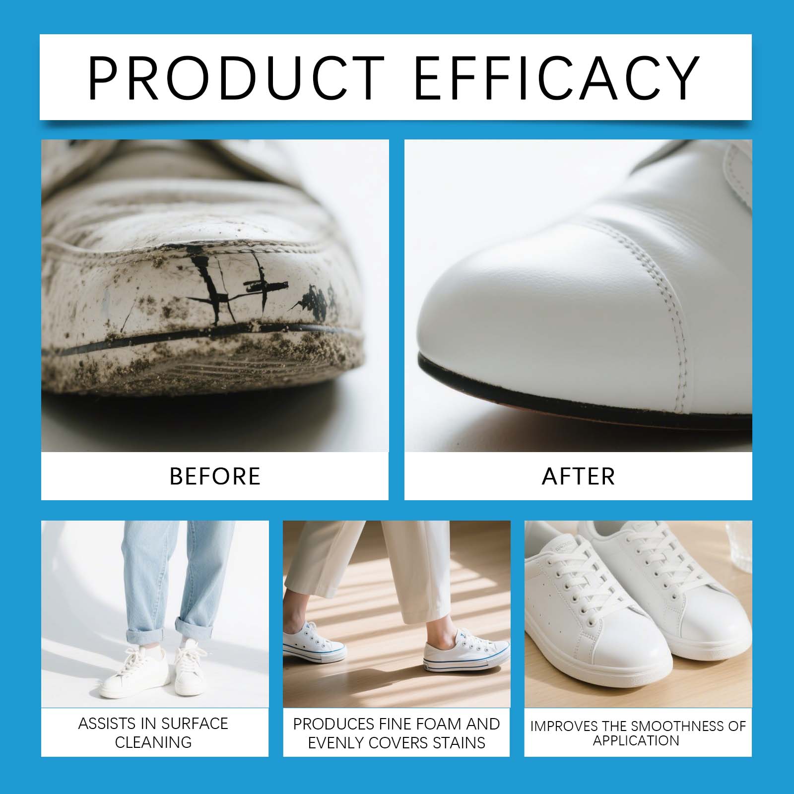 White Shoe Cleaner Cream Sneak - Sneaker Care Whitener 评论和价格