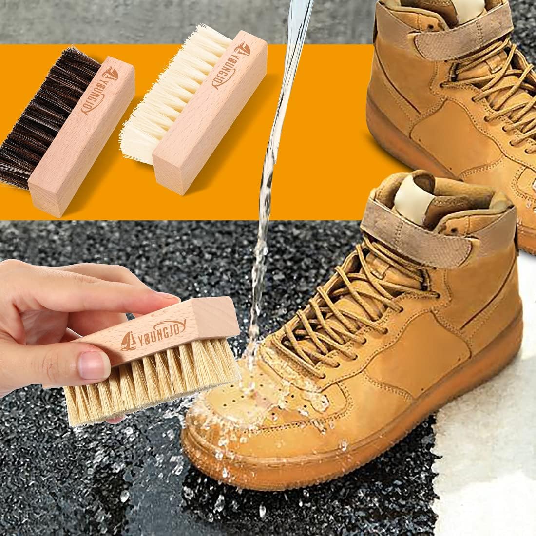 YoungJoy 3 Pieces Dual Sided S - Sneaker Cleaning Kit 评论和价格